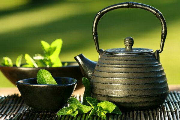 Té de menta verde Oriental