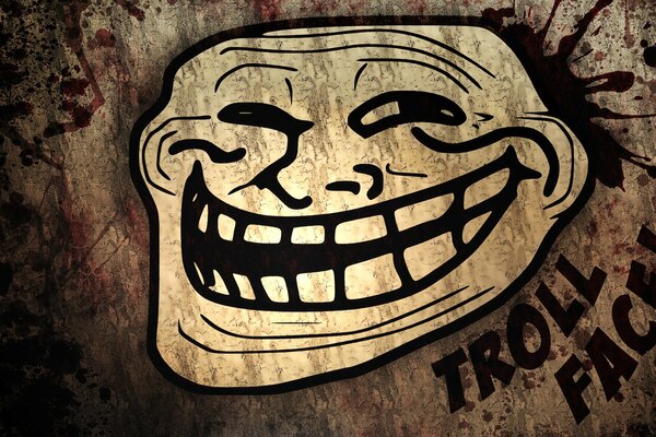 TrollFace en Internet para bromas sobre amigos