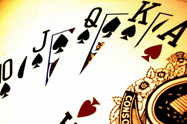 Royal flush poker card wallpaper