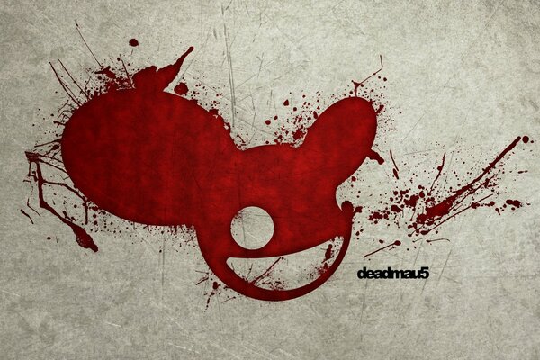 Abstraktion der Maus von einem Blutfleck. deadmau5