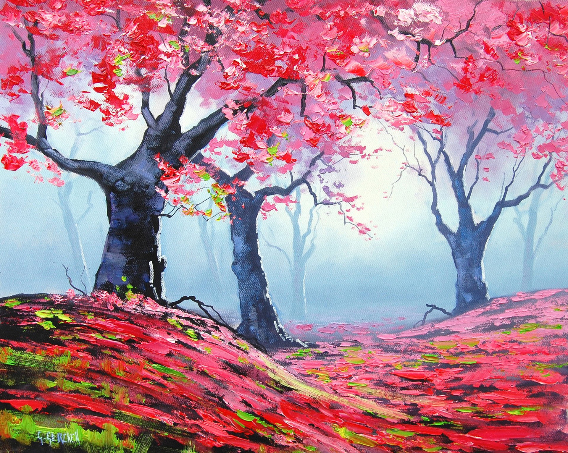 art artsaus nature automne arbres feuilles rouge