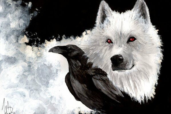 El lobo blanco y el Cuervo negro