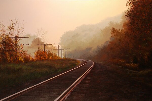 Ferrovia nel tardo autunno