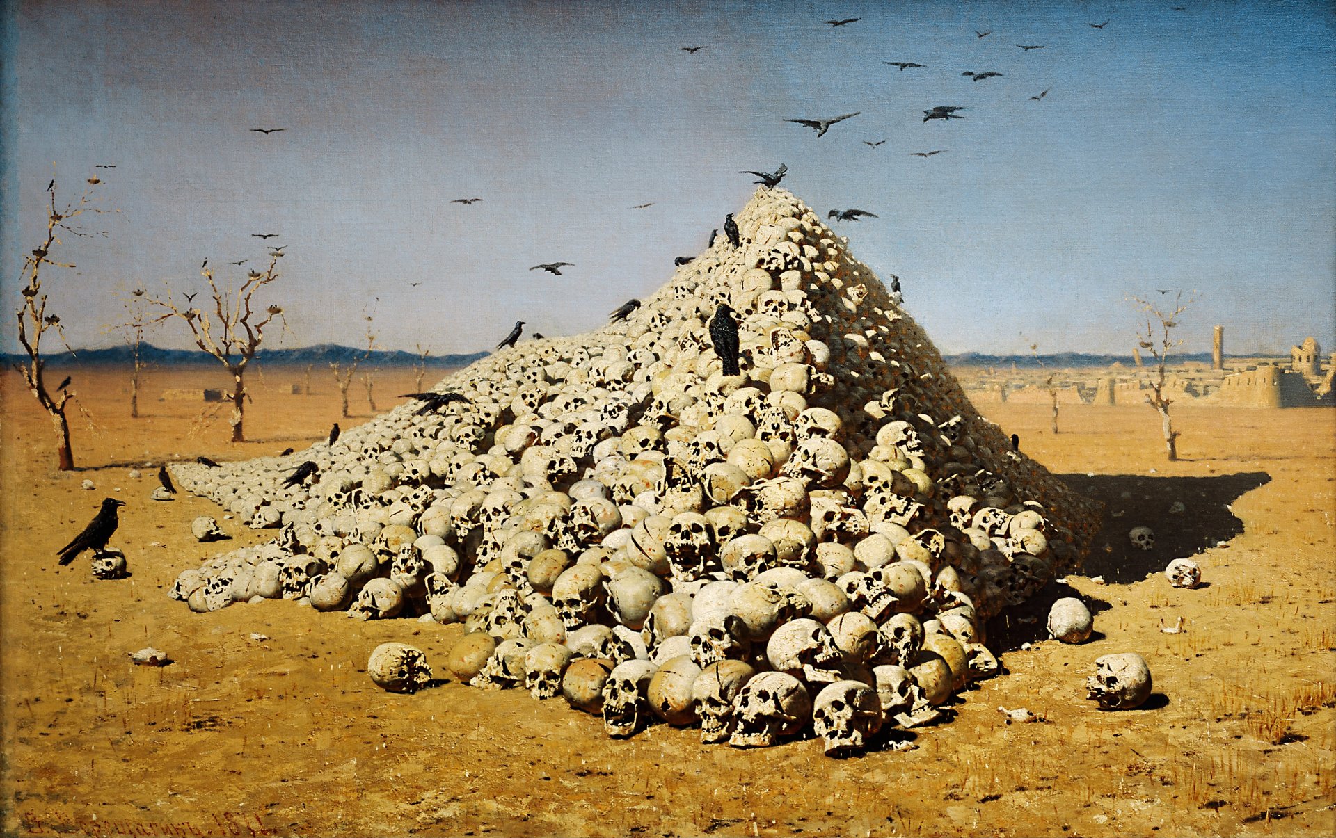 vereshchagin apothéose de la guerre crânes peinture