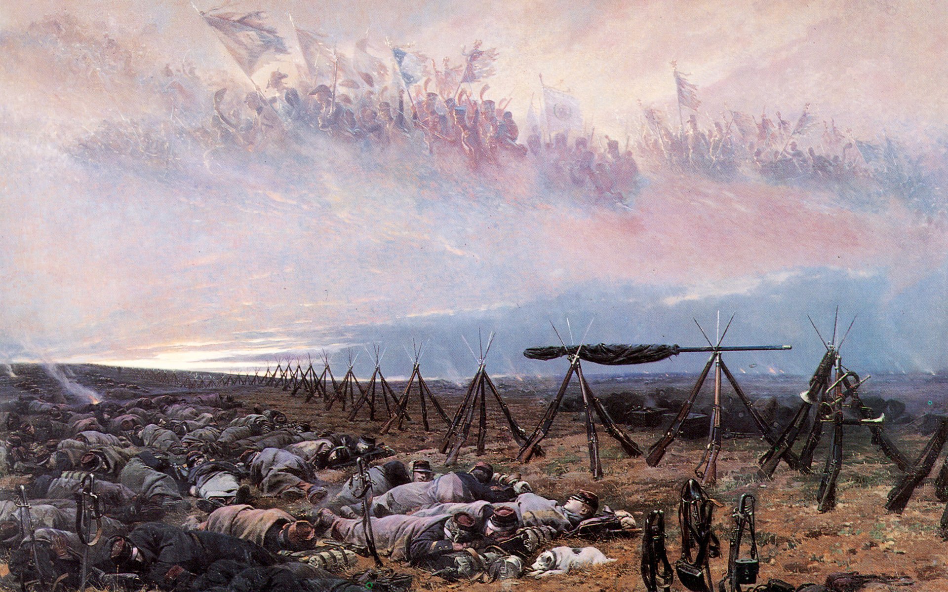 pintura guerra bayonetas