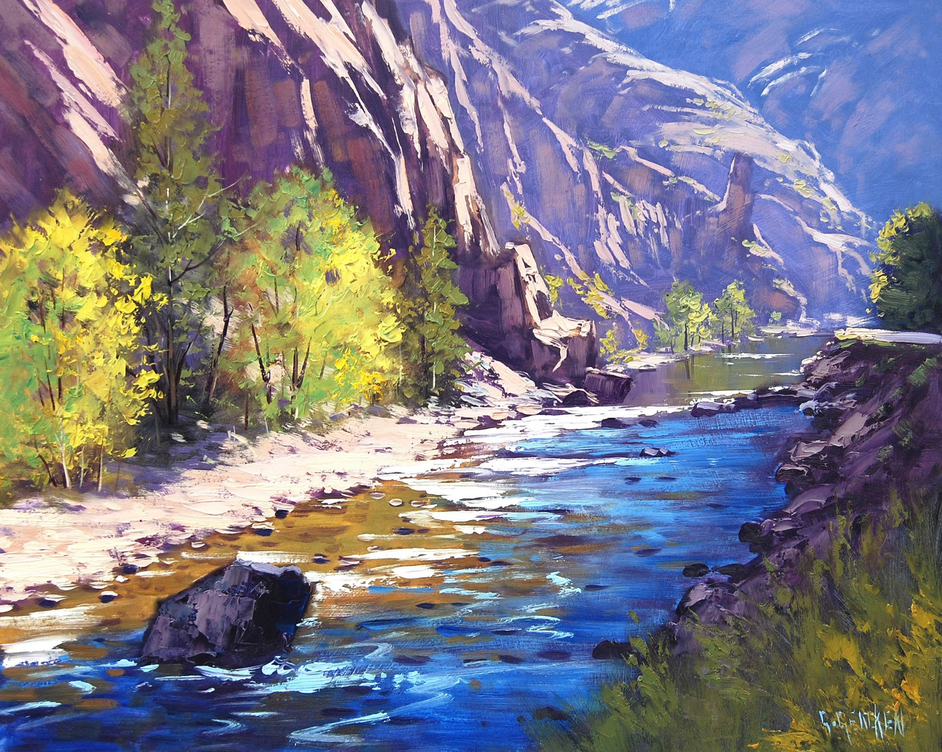 kunst zeichnung artsaus colorado river