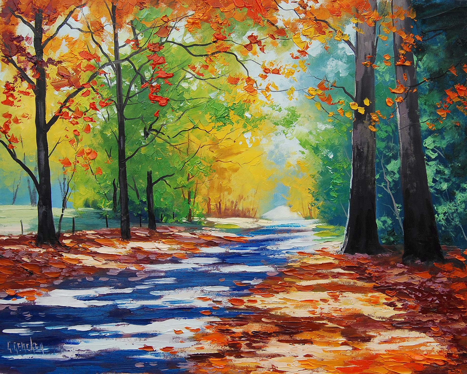 arte dibujo artsaus mt wilson otoño