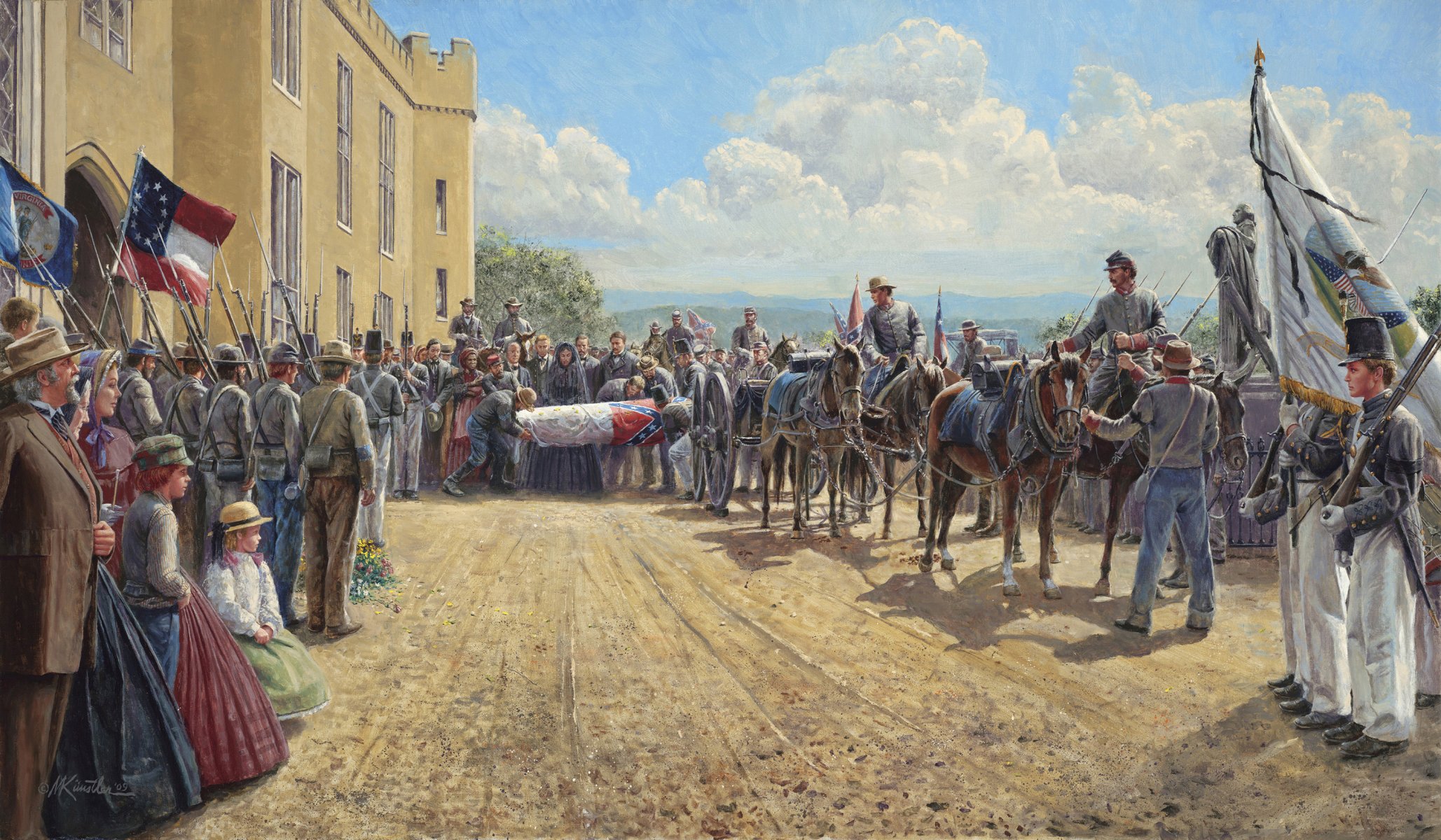 letzte hommage an jackson \ s beerdigung lms 15. mai 1863 bürgerkrieg soldaten