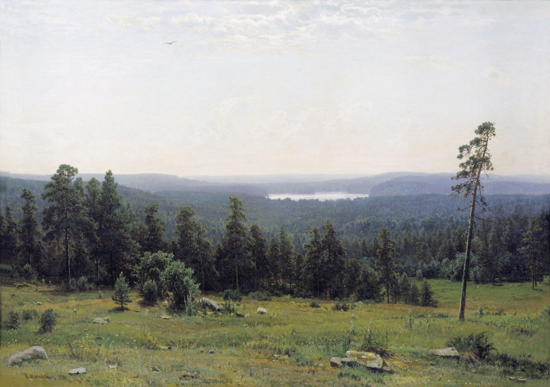 shishkin forêt loin peinture