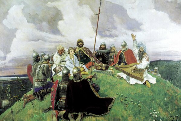 Immagine di Vasnetsov, guerrieri russi, eroi