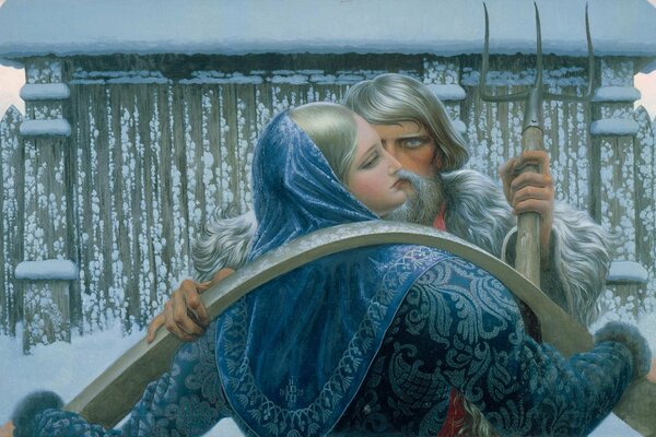 Konstantin Vasiliev s painting An Accidental meeting 