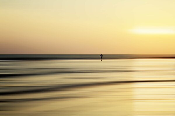 A man on the seashore