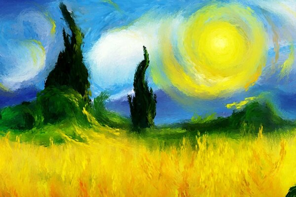 Art based on a Van Gogh painting