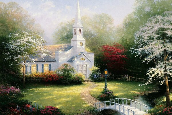 Pintura de Thomas Kincaid con la Capilla