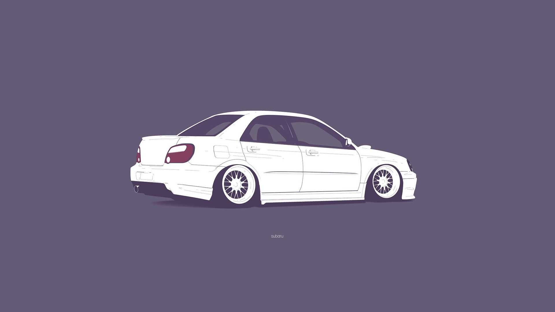 ubaru impreza wrx sti minimalistyczny