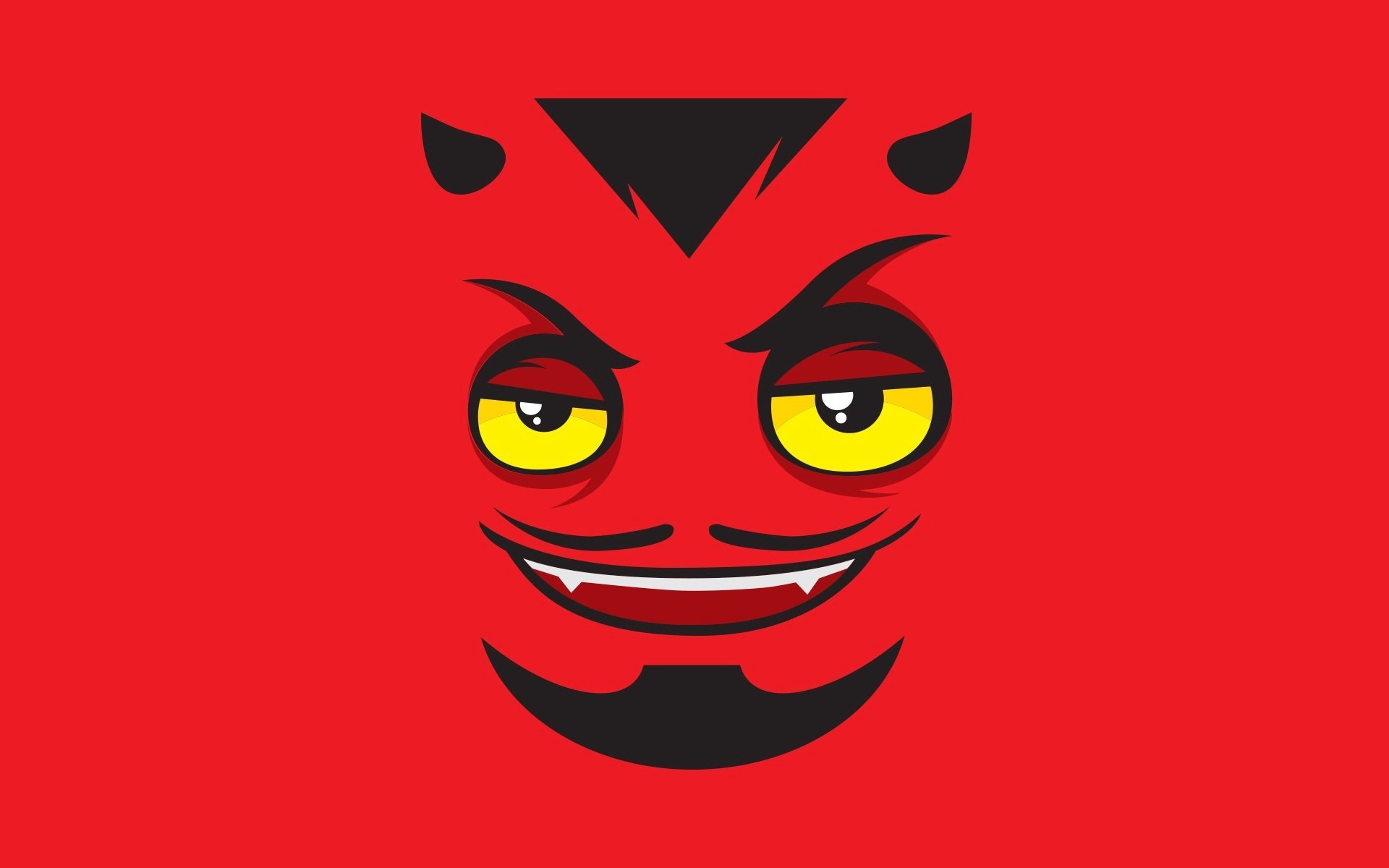 face demon devil red yellow eye