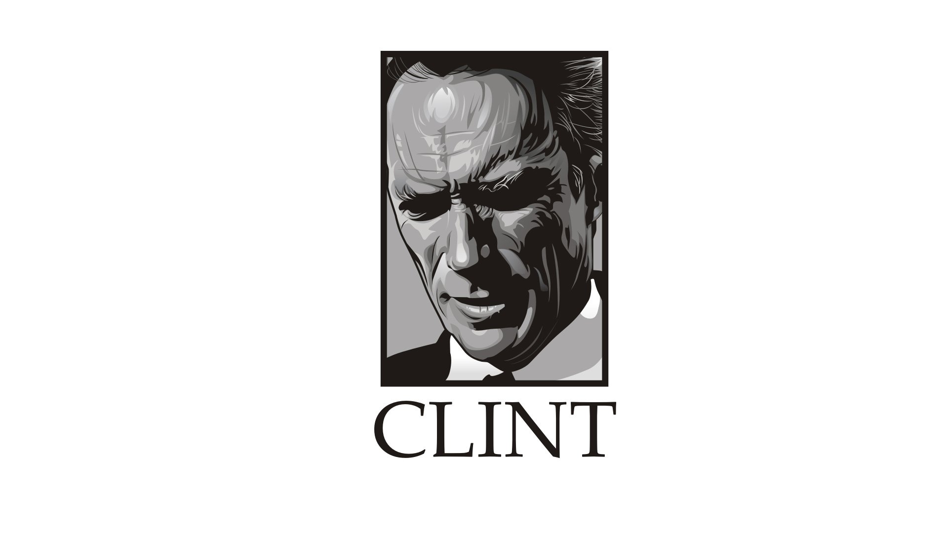 clint eastwood visage minimalisme