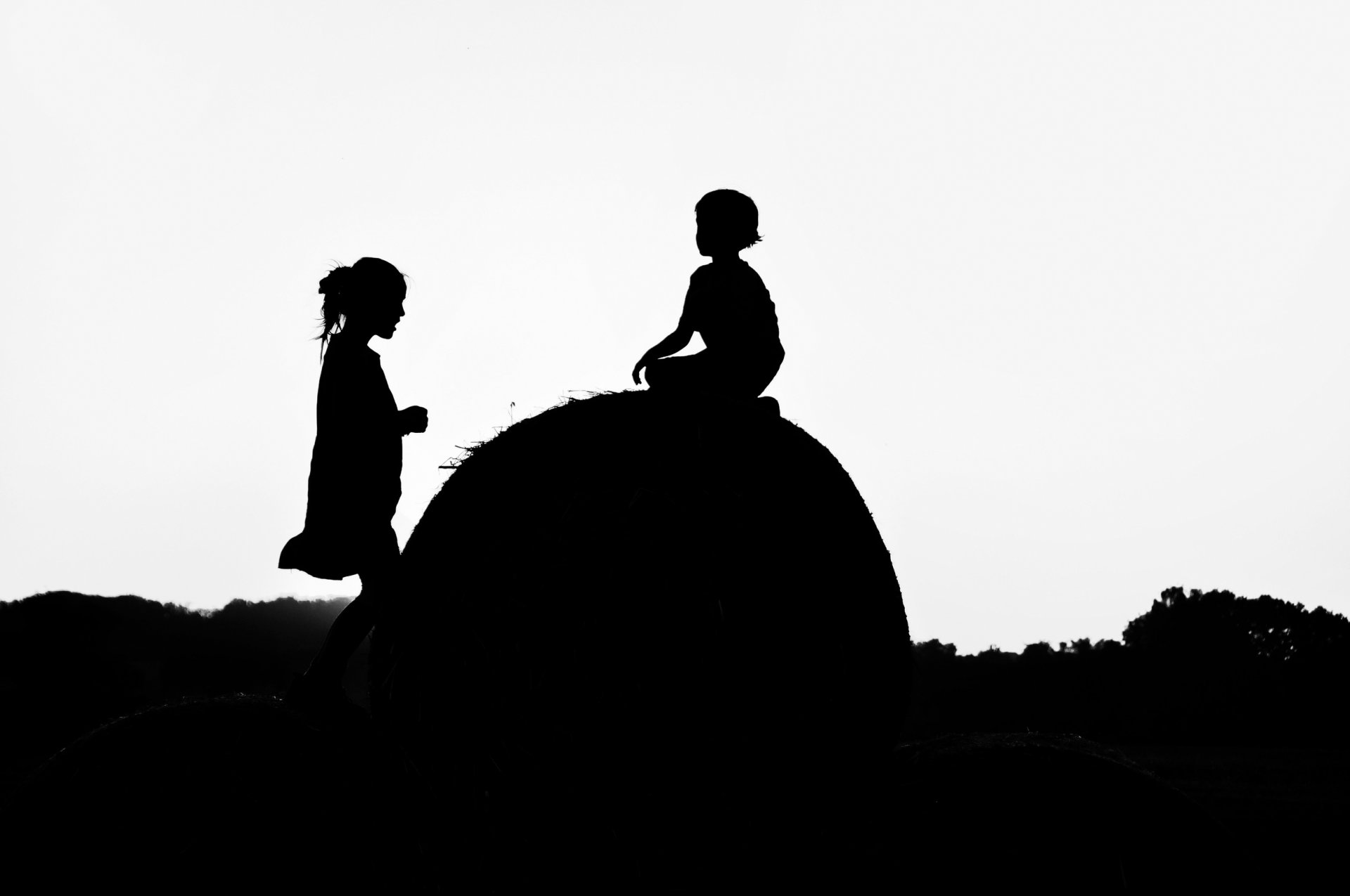 silhouette enfants silhouettes