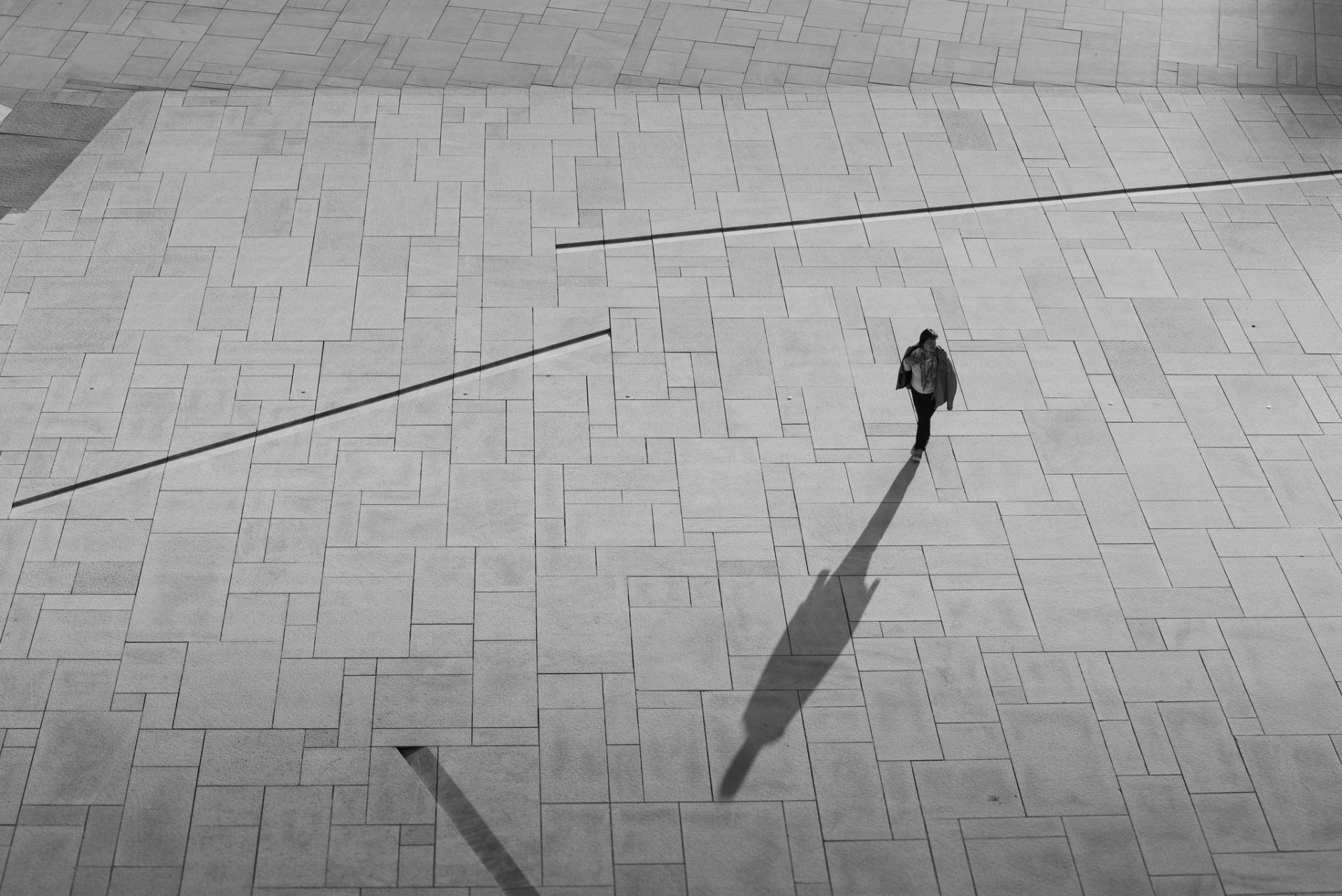 a woman shadow square