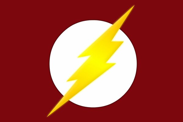 DC logo from comics on a red background