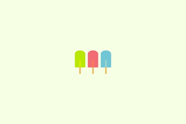 Colorful popsicles on a stick