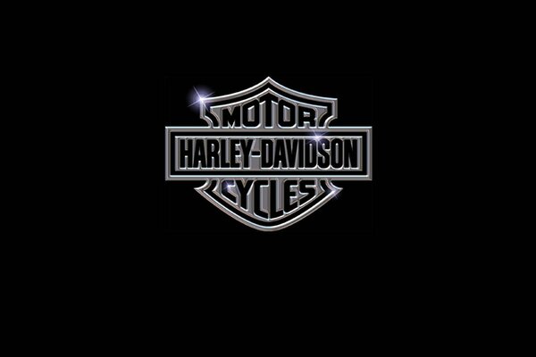 Verchromtes Harley-Davidson Motorrad-Logo