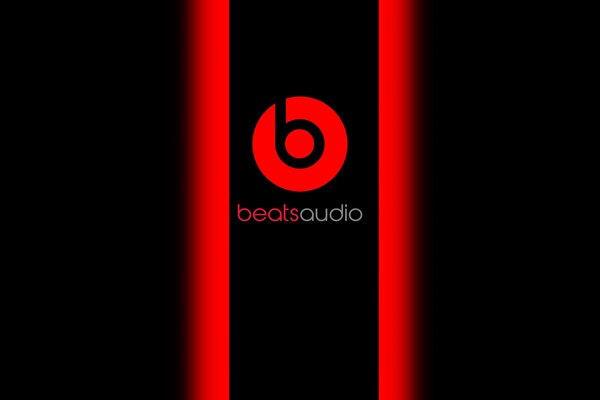 Schwarz-rotes Beats-Logo