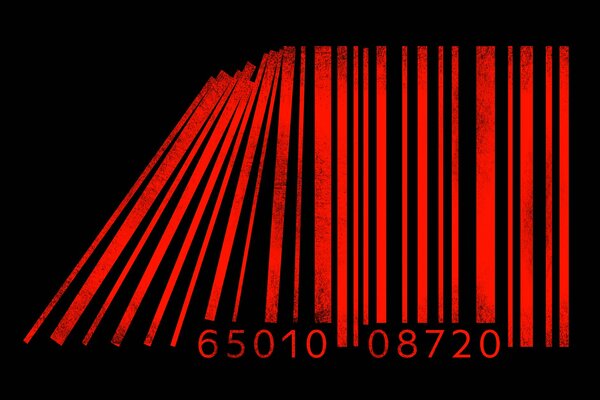 Roter Barcode auf dunklem Hintergrund