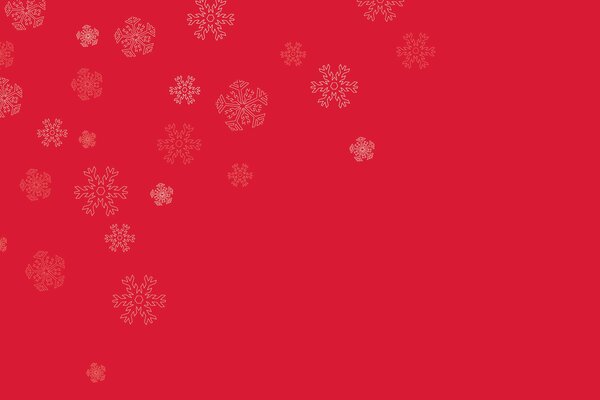 Red background with snowflakes