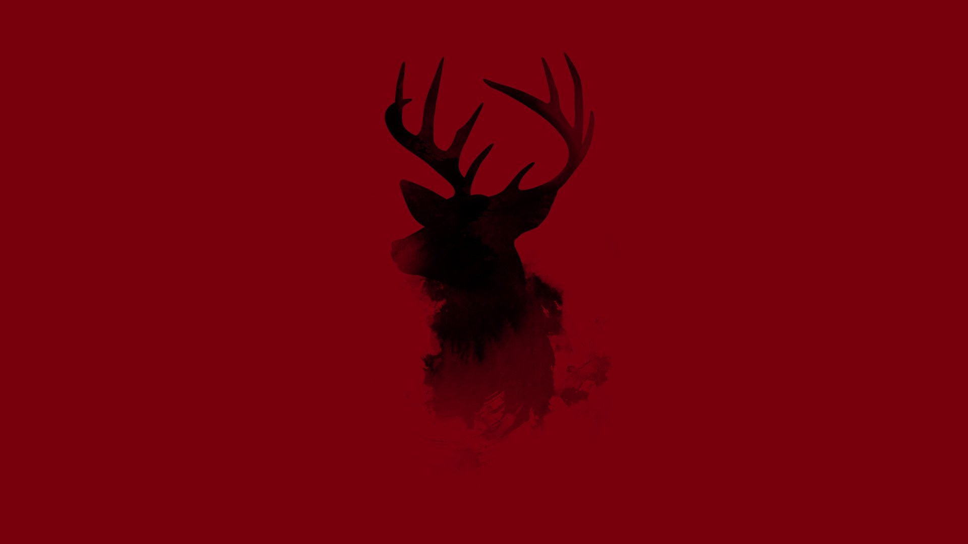 cerf bois animal minimalisme