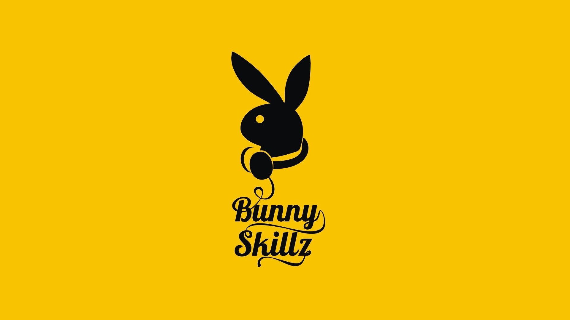 giallo minimalismo coniglio skillz lettera logo