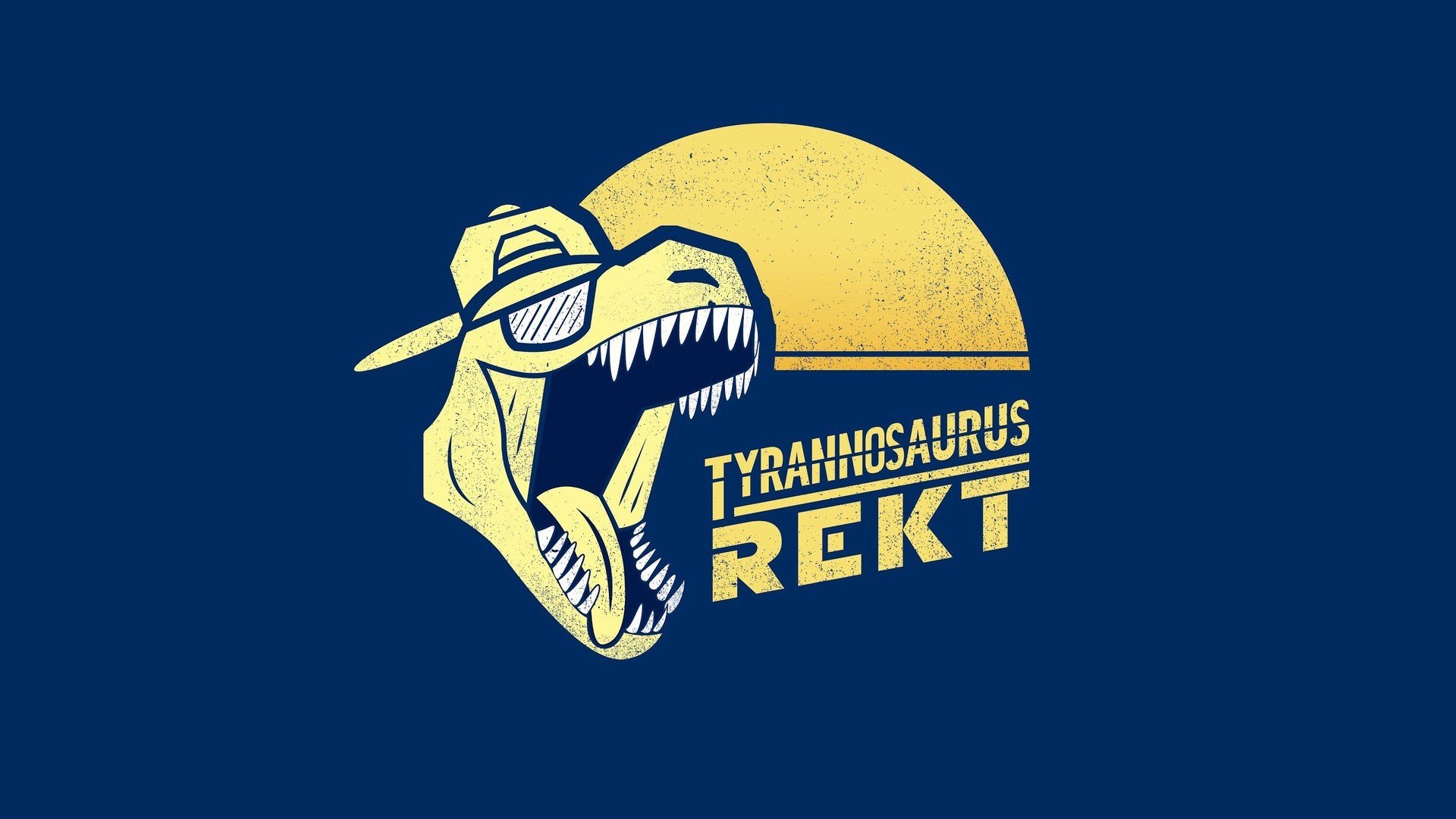 tyrannosaure dinosaure t-rex rugissement minimalisme