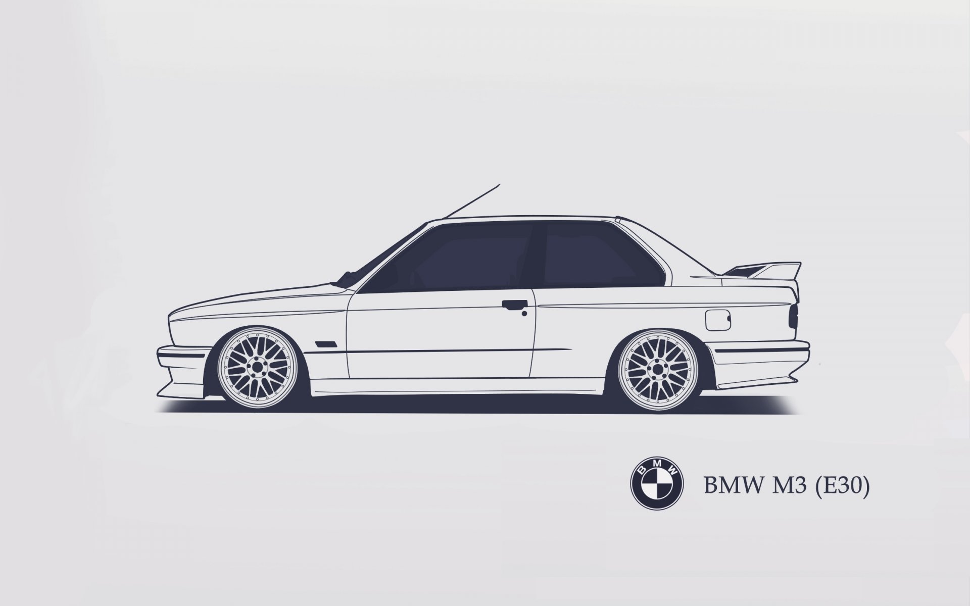 bmw m3 e30 srcky diseño minimalista