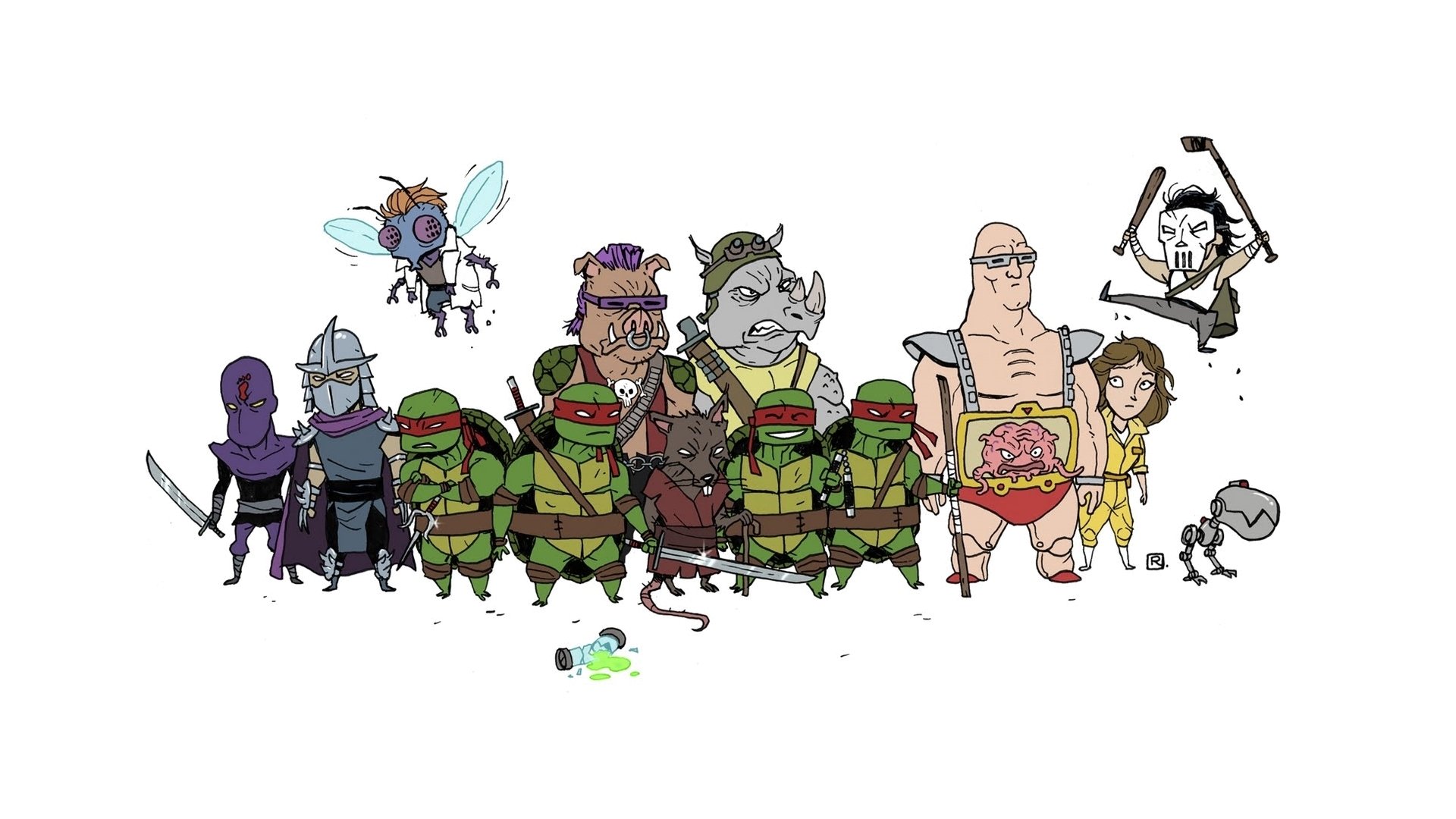 tmnt teenage mutant ninja turtles teenage mutant ninja turtles raphael leonardo michelangelo donatello splinter splinter april o neal april o neal casey jones shredder krang krang rocksteady rocksteady bebop be