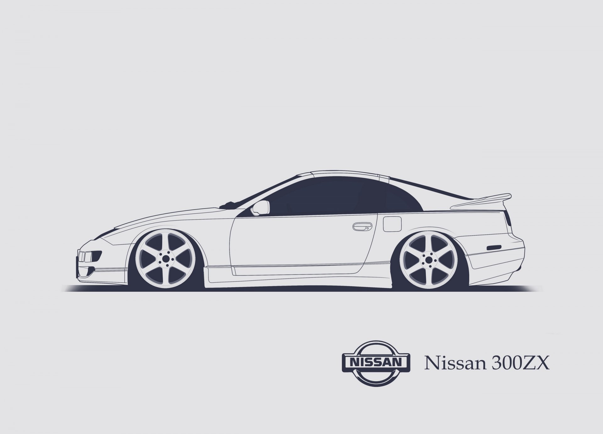 nissan 300zx srcky design minimalista