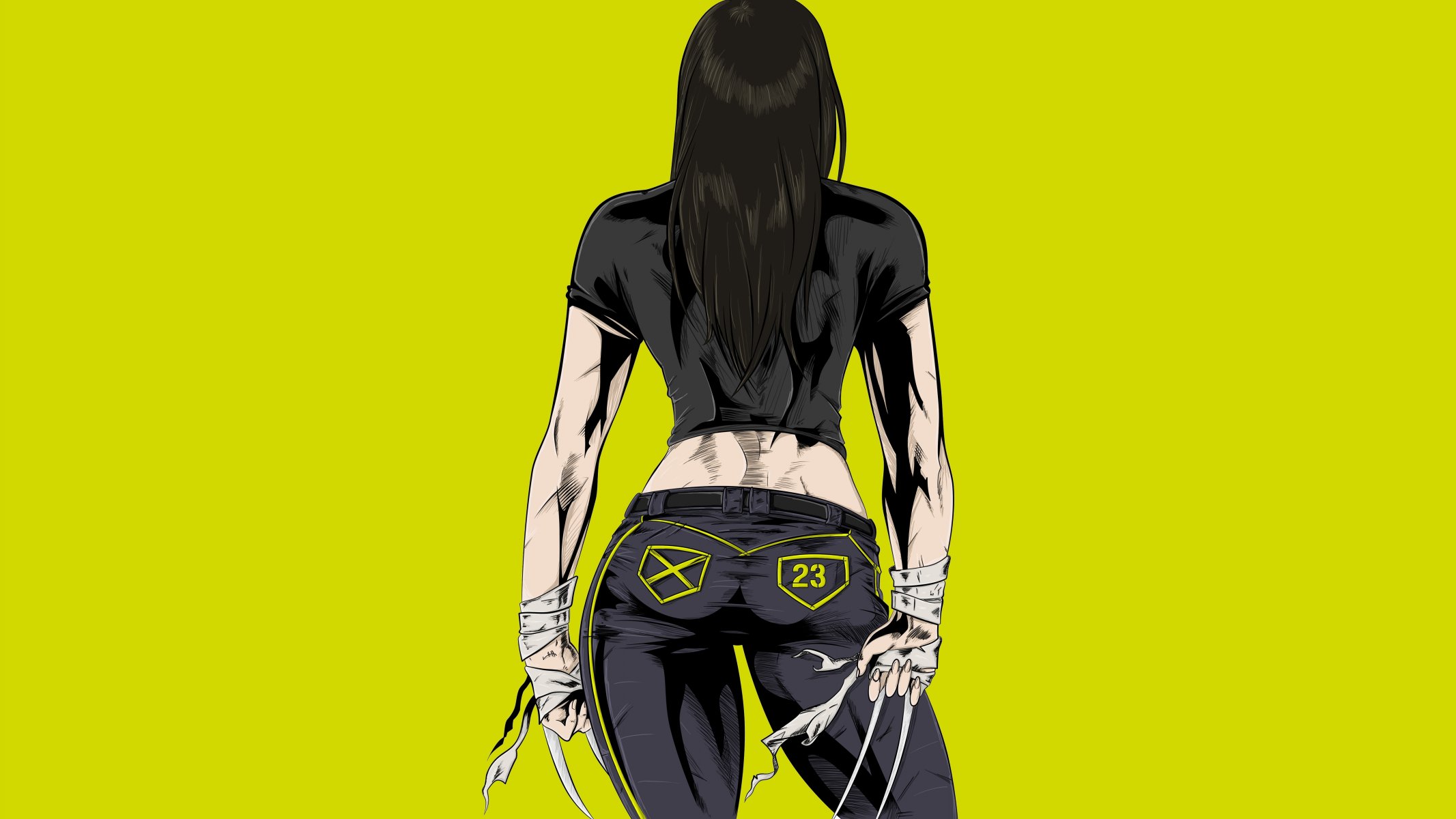 x-men x-23 marvel cómics laura kinney amarillo chica garras x-men