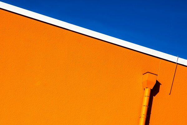 Urban minimalism. Wall against the sky