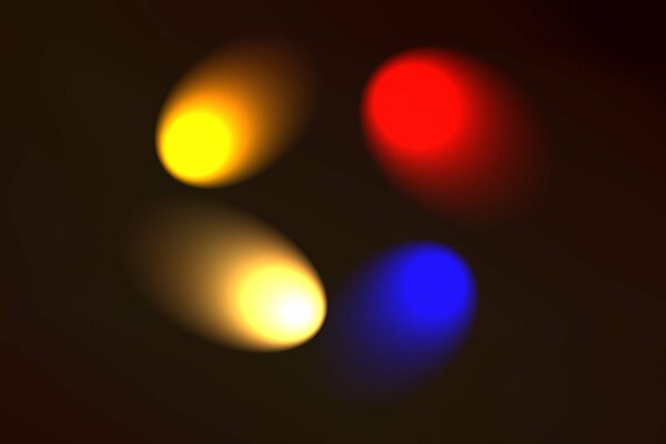 Yellow red blue glowing circle