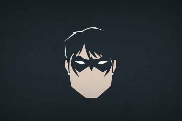 Kunst von dick Grayson im Stil des polygonalen Minimalismus