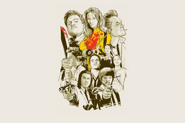 Picture minimalize all Quentin Tarantino movies