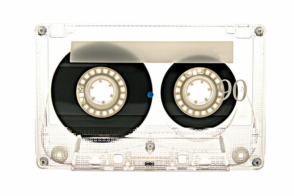 A cassette with a tape inside