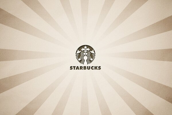 Emblema di Starbucks su sfondo beige