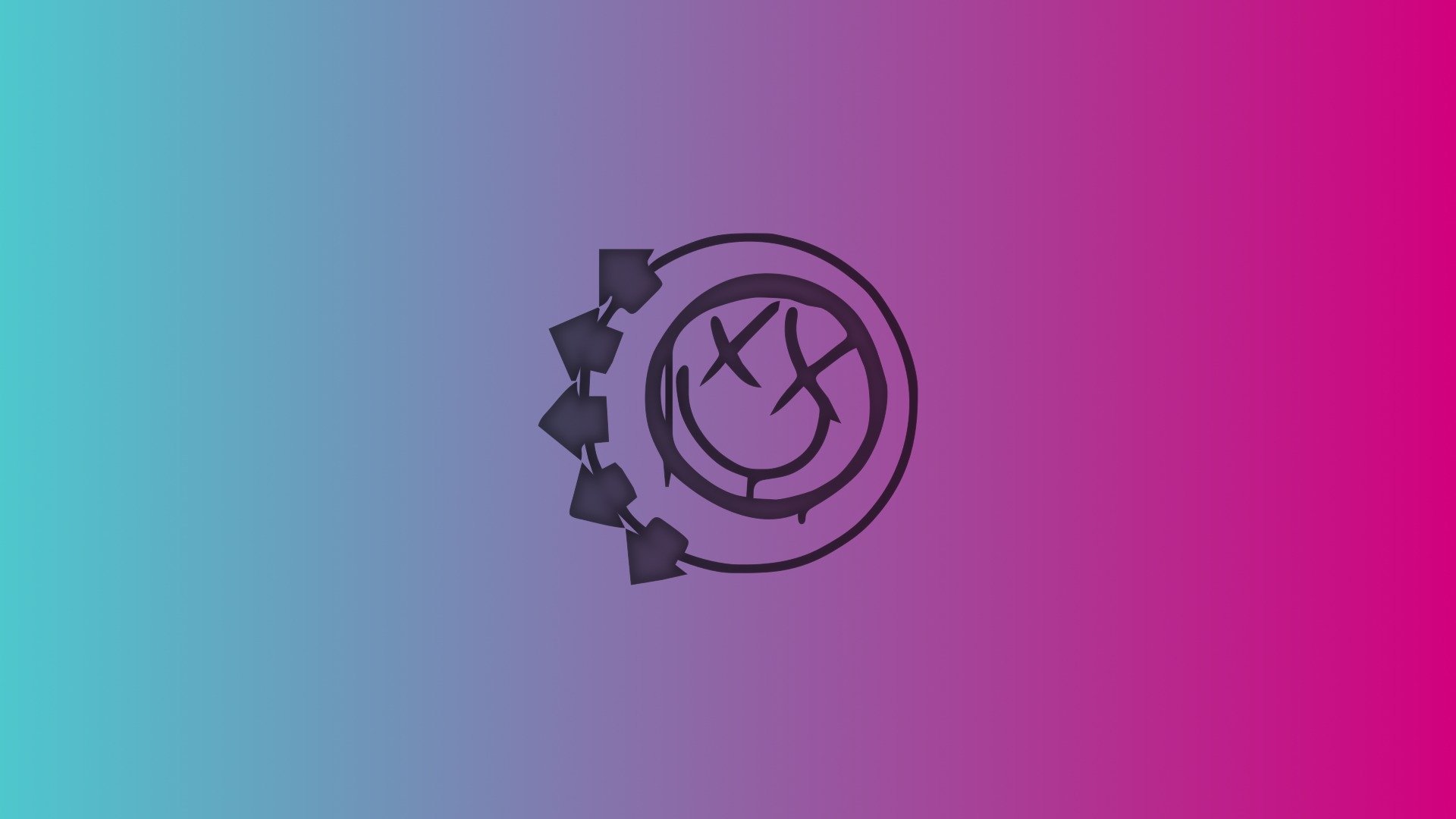 blink-182 minimalismus blau rosa