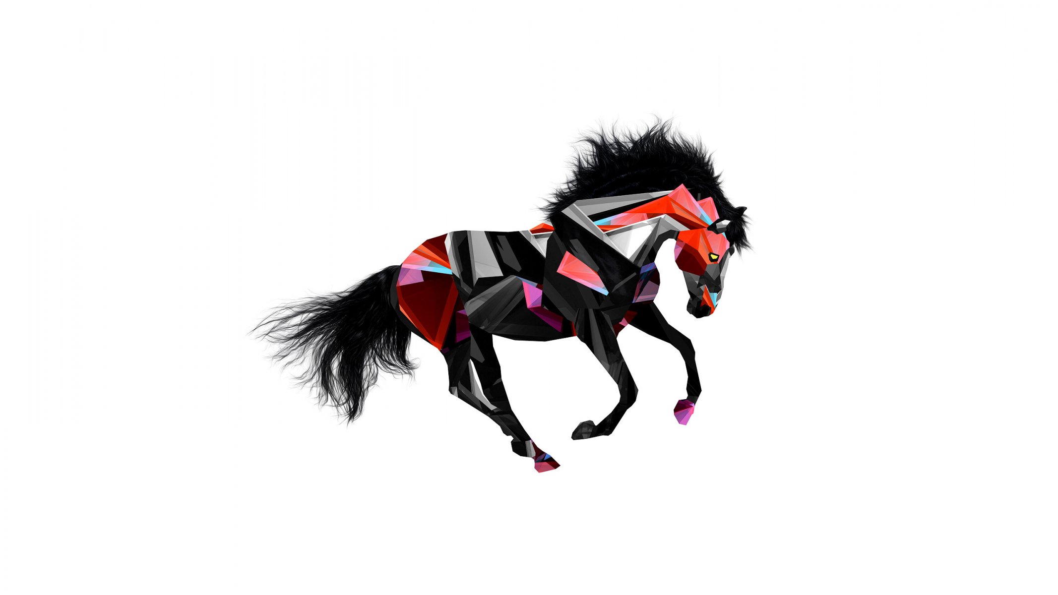 horse animals abstraction horse color