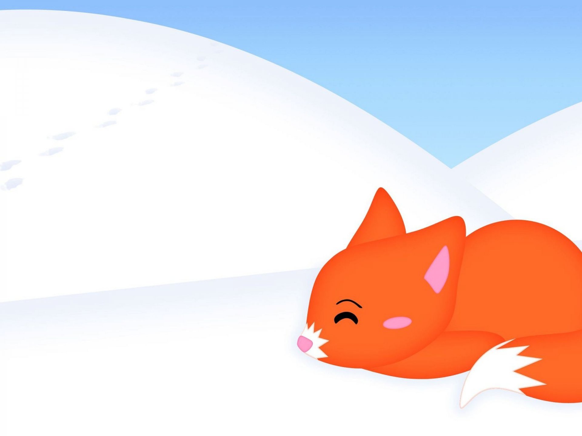 fox chanterelle winter snow winter minimalism cute nice