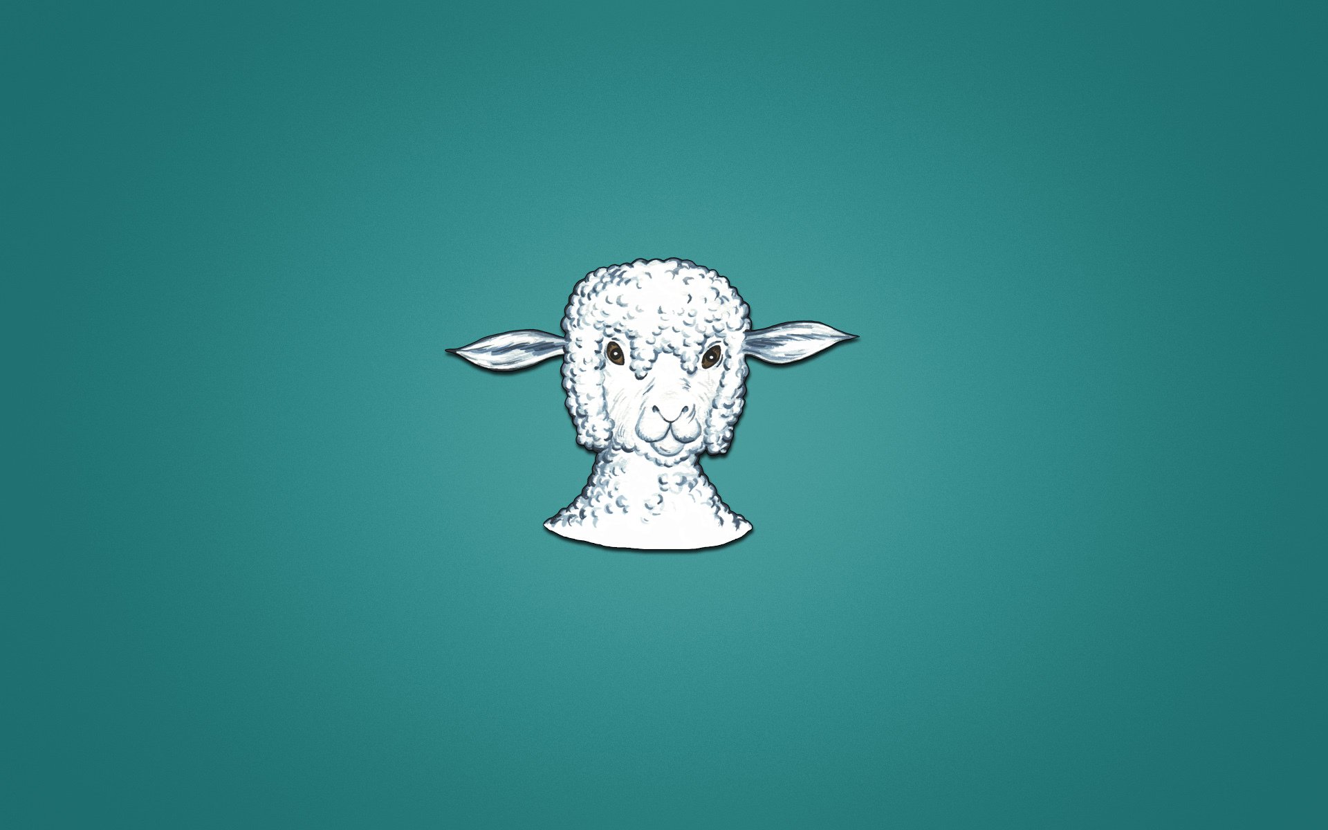 heep lamb animal head minimalism bluish background sheep