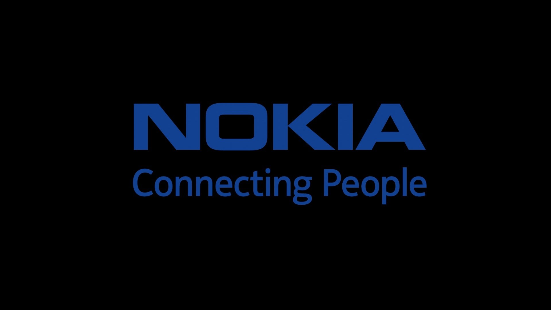 nokia czarny niebieski minimalizm napis