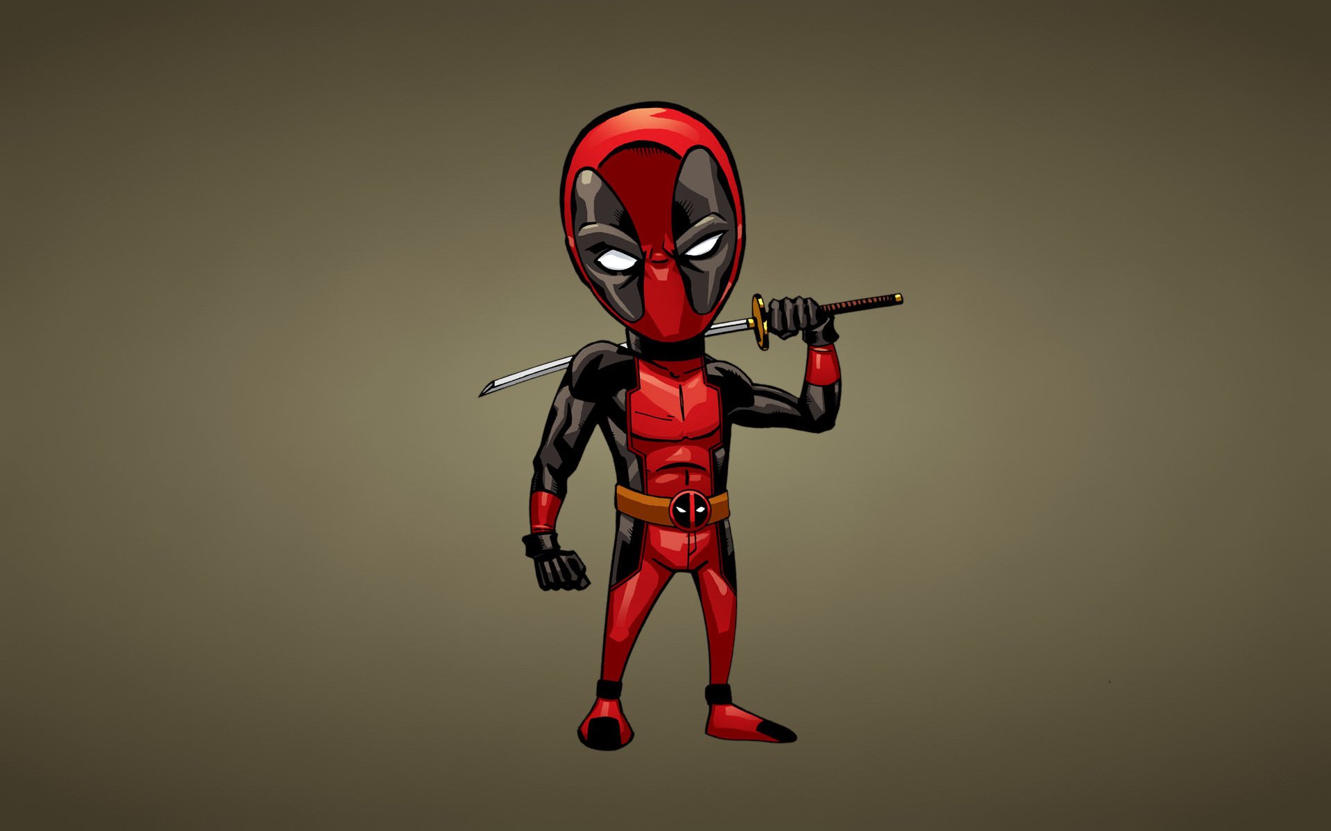 deadpool deadpool red sword minimalism comic