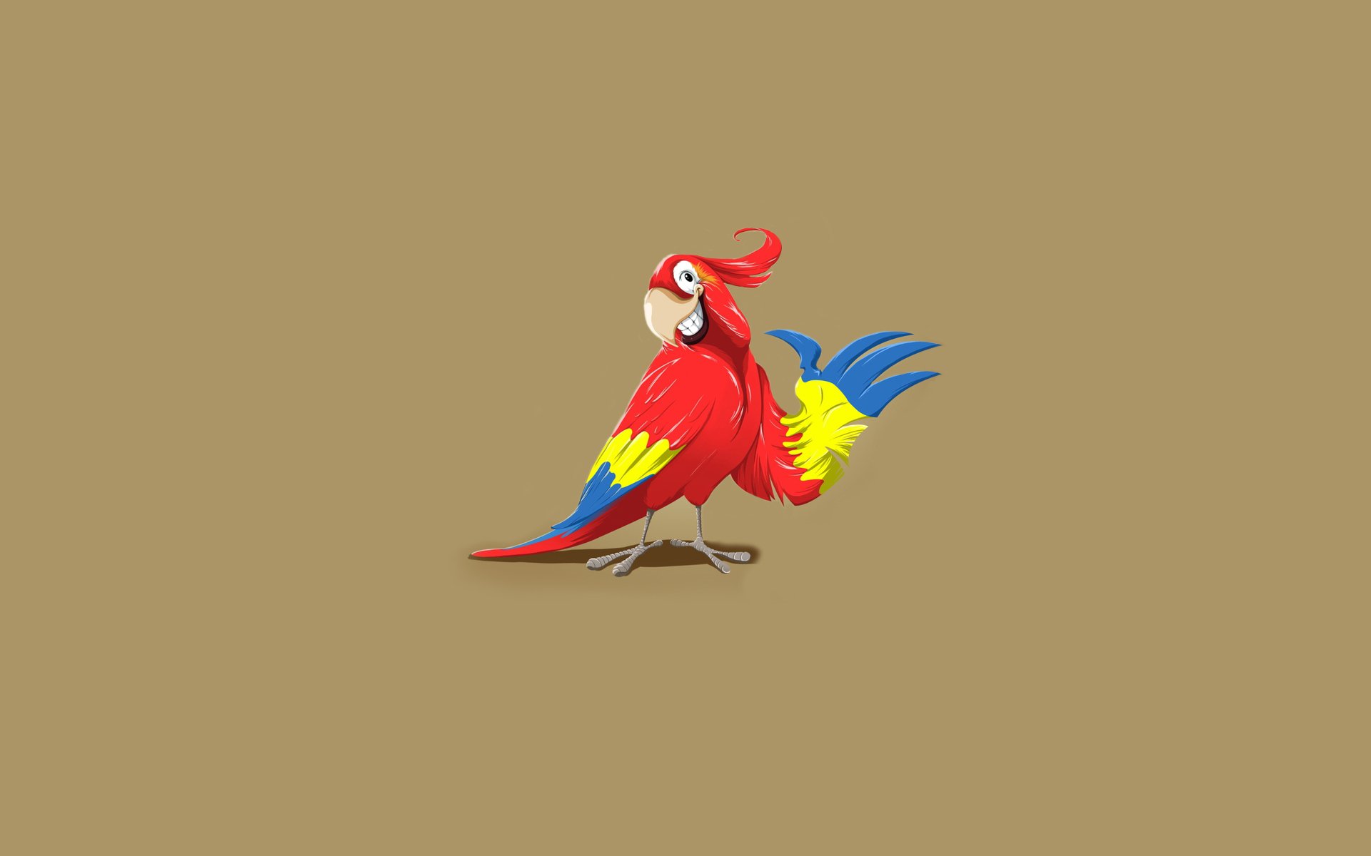 parrot poultry gesture smile teeth minimalism