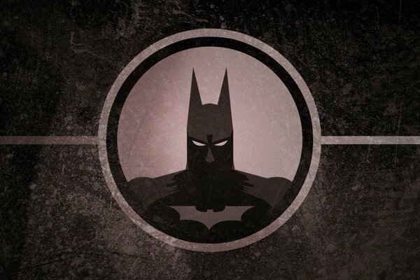 Batman-Held-Logo mit Emblem